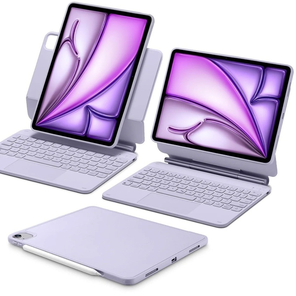 ESR iPad Air 11/Pro 11" iPad Air 5/4th Case 360 Keyboard Purple Rebound Series